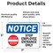 Signmission Stop Employee Entrance Only Sign, Vinyl Decal, 7in W x 5in L, 2PK OS-2PACK-NS-D-57-L-18477 - alternate 6